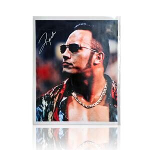 Authenticated 2001 Dwayne "The Rock" Johnson Autographed 8x10 WWF WWE